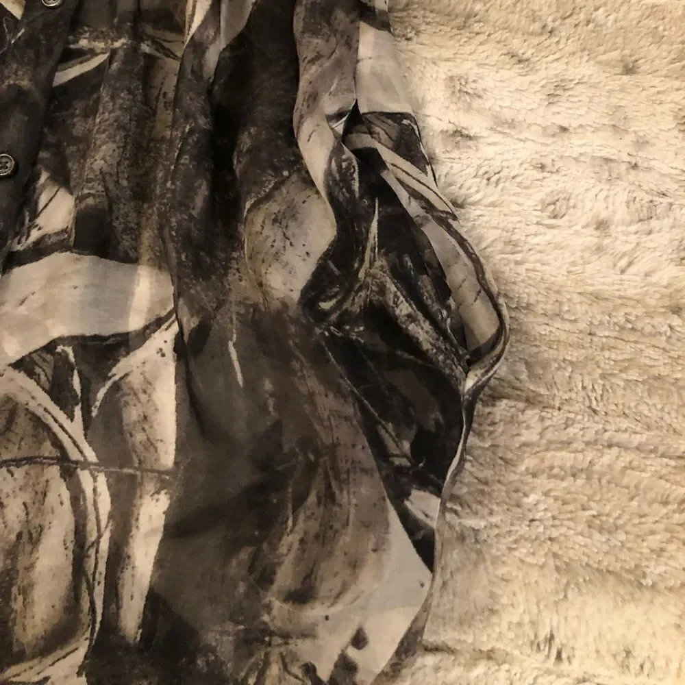 𝅺: : ROBERT RODRIGUEZ Sheer Short Sleeve Tunic or Dress Style Long Blouse : : - Picture 13 of 14